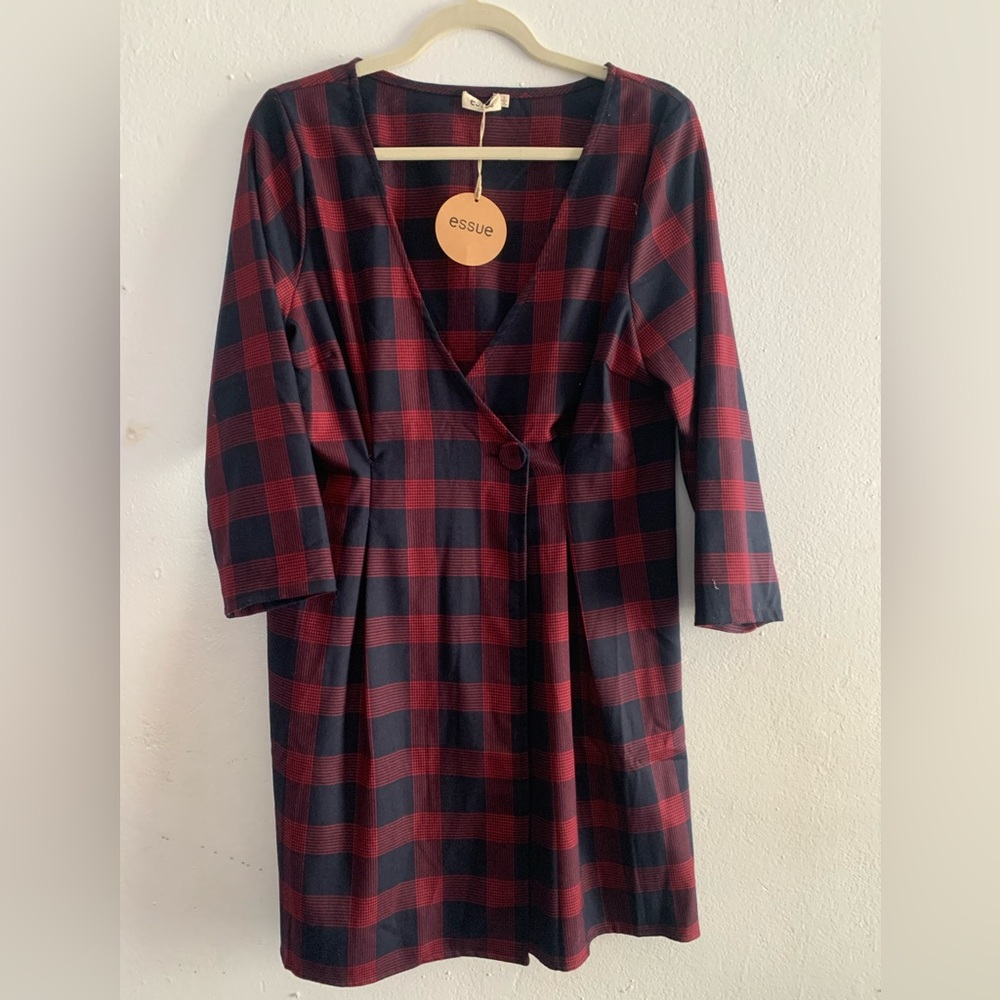 Plaid dress women's size large